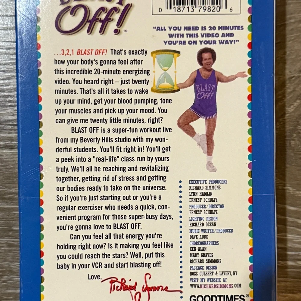 Blast Off! 20-Minute Energizing Workout VHS Richard Simmons